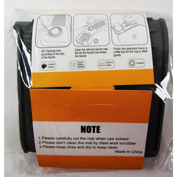 Kitchen Sink Splash Guard, 24in Faucet Mat Splash Catcher - Picture 4 of 7